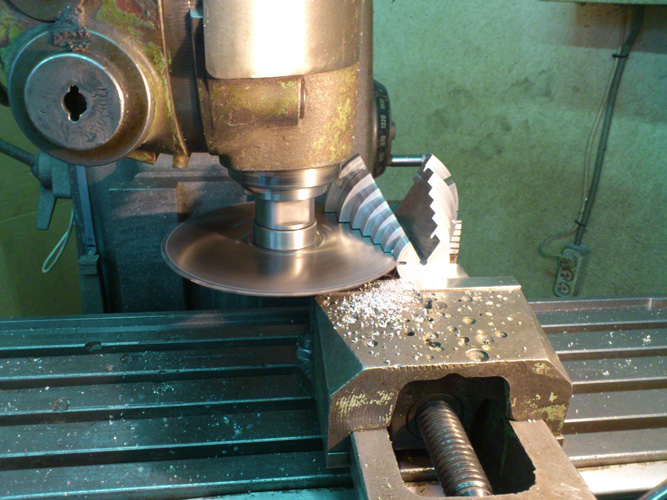 Milling work on a CNC machine